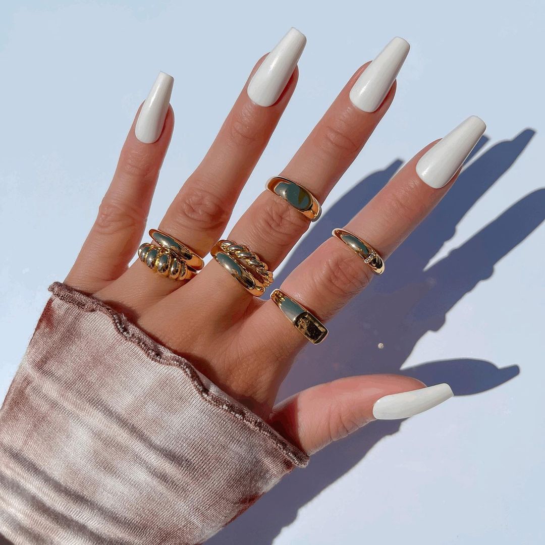 Not So Basic White Nails